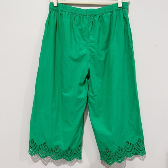 BROADWAY 38 Green Wide Leg Crop Pants Size XL - Picture 4 of 8